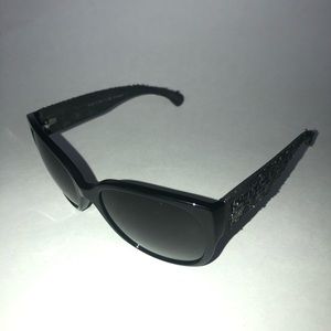 Chanel Tweed Black Women’s Polarized Sunglasses